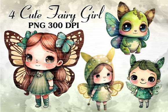 Cute Fairy Girl Watercolor Clipart Review